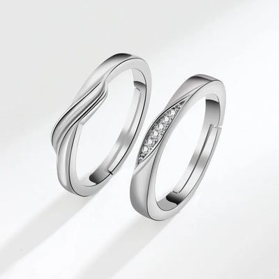 simple style geometric copper plating zircon open ring