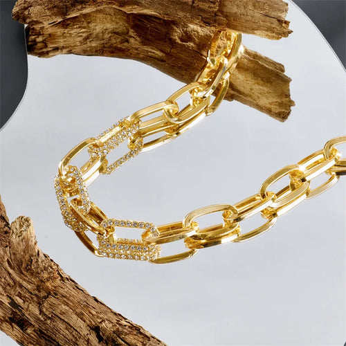 retro geometric alloy plating women's necklace 1 piece