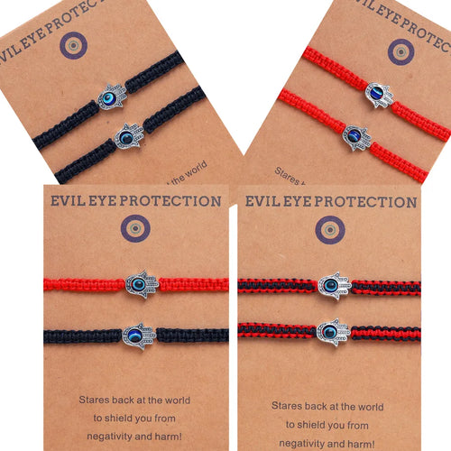 simple style eye rayon alloy plating braid couple bracelets