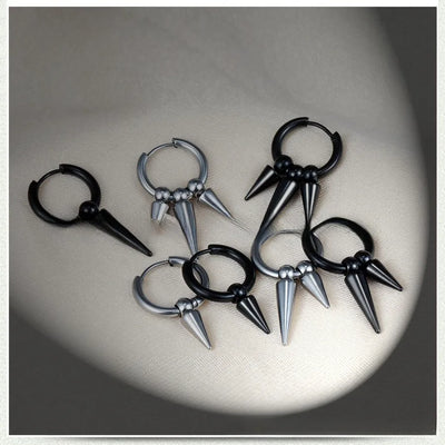 Cool New Style No Piercing Stainless Steel Tassel Earrings Geometric Pattern Unisex Fashion Jewelry Accessories