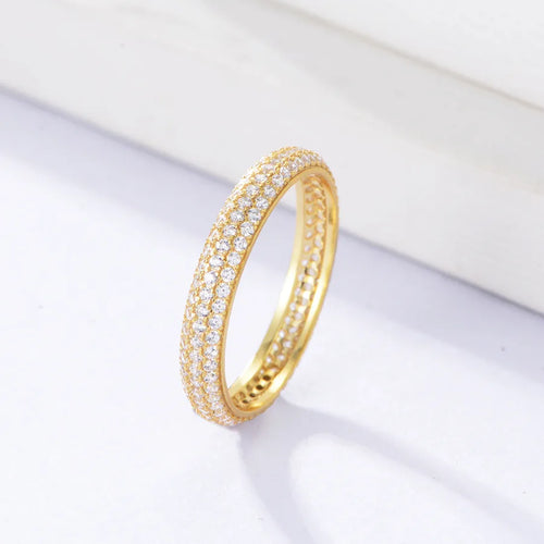925 Sterling Silver Zircon Geometric Rings