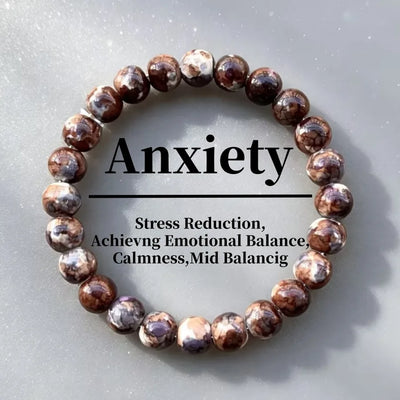 Round Natural Stone Couple Bracelets Featuring Beading Craft with Twisted Rope Chain Material