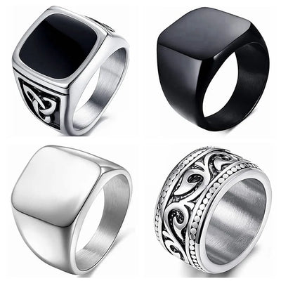 Explosions Celtic Triangle Knot Casting Titanium Steel Ring  Men's Jewelry Personality Ring