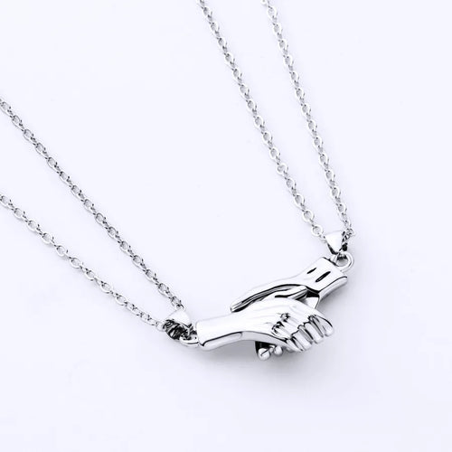 streetwear gesture alloy plating valentine's day couple pendant necklace