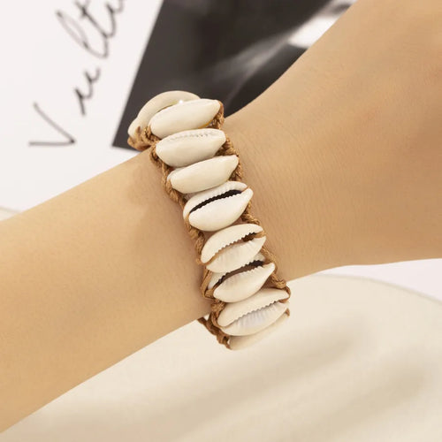 Handmade Natural Shell Bohemian Bracelet Shell Rope Woven Jewelry Suitable for Men and Women