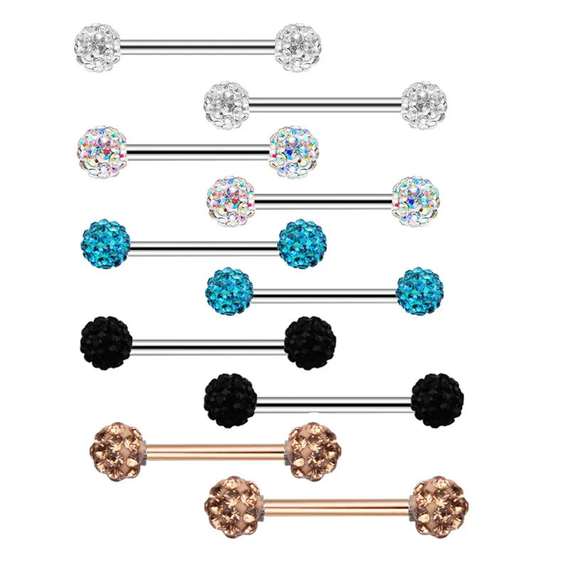 fashion geometric stainless steel plating zircon adhesive nail 1 pair
