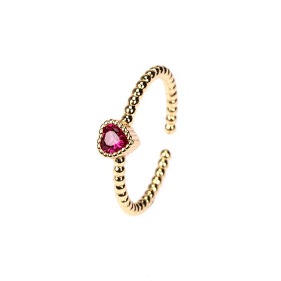 fashion heart metal diamond artificial gemstones women's