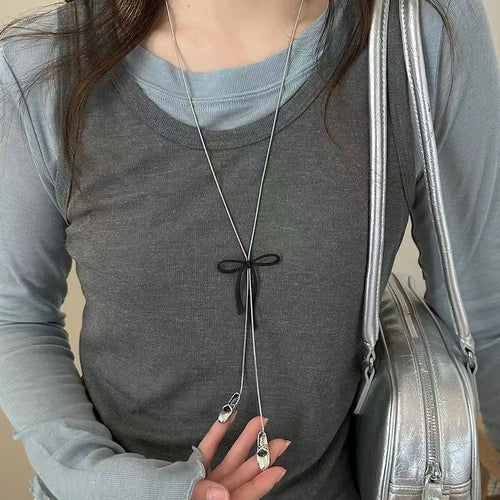 Ballet Shoes Pendant Necklace Versatile Sweater Chain Matching Charming Jewelry Accessories