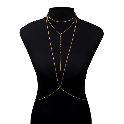 fashion solid color alloy plating body chain