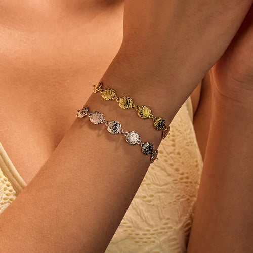 Simple Style Square 304 Stainless Steel 18K Gold Plated  Bracelets In Bulk