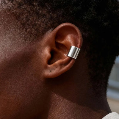 201 Stainless Steel U-Shaped High Polished Flat Minimalist Style Ear Cuff for Men Daily Waterproof Non-Fading Ear Jewelry