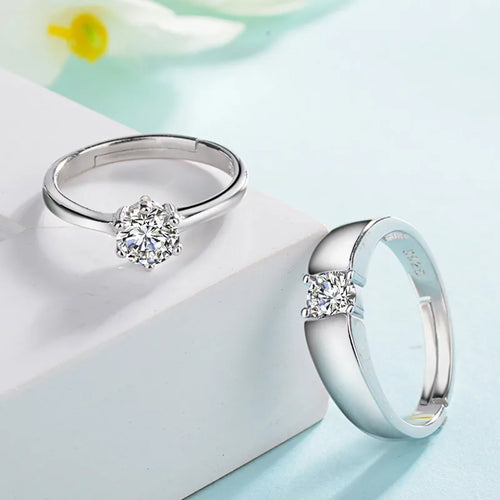fashion geometric copper rhinestones rings