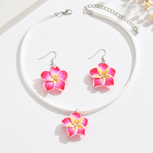 Sweet Resin Flowers Necklace for Women, available in beautiful colour, perfect Jewelry Set