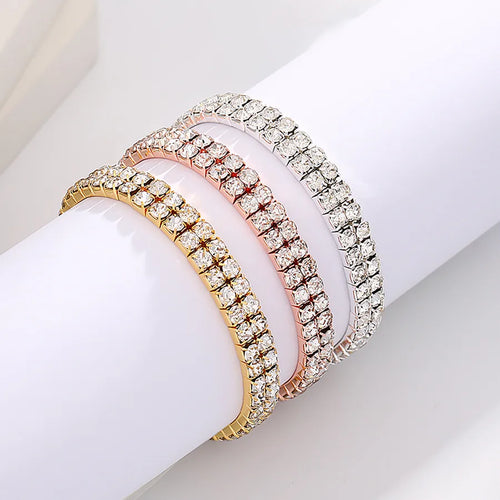 Bohemian Geometric Gold Alloy Bracelet for Women with Waterproof Non Tarnish Craft and Zircon Inlay