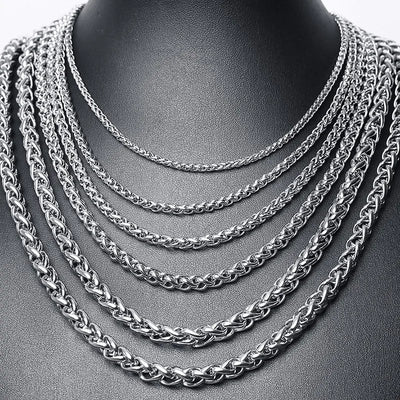 Wholesale Jewelry Simple Style Geometric 201 Stainless Steel Plating Stainless Steel Necklaces