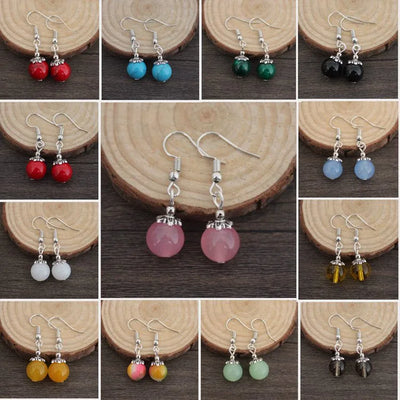 Simple Mini Single Bead Earrings Personalized Daily Accessory Small Gift Elegant Handmade Ethnic Style Jewelry Earrings