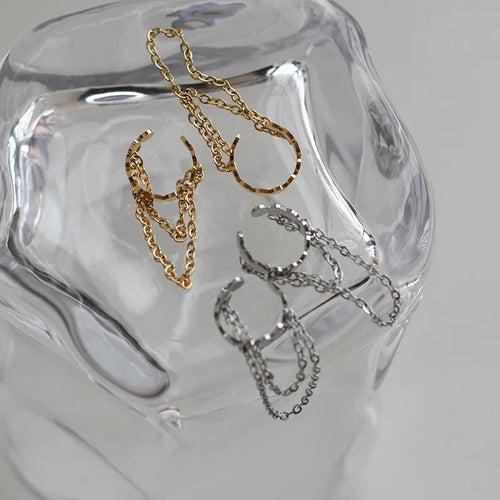 Fashion 304 Stainless Steel 18K Gold Plated Earrings
