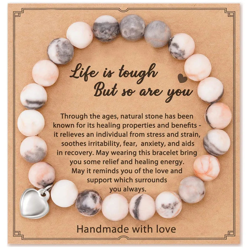 1 piece retro geometric natural stone handmade bracelets