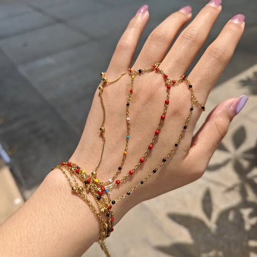 Fashionable Minimalist Bohemian Bracelet Interlocking Finger Design For Ladies Suitable For Parties Family Gatherings Casual Wear
