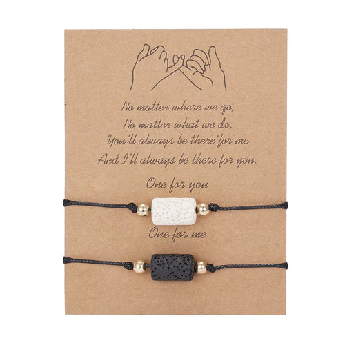 streetwear geometric alloy wax line valentine's day unisex bracelets