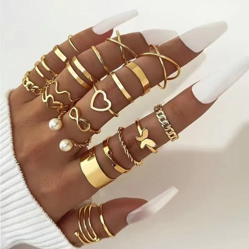 For Women Adjustable Alloy Ring with Golden Plated 0.03µm Coating Featuring Twist Craft