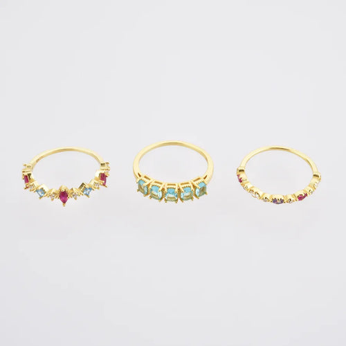 1 Piece 925 Sterling Silver Solid Color 18K Gold Plated Rings