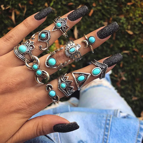 fashion moon alloy plating artificial gemstones women's