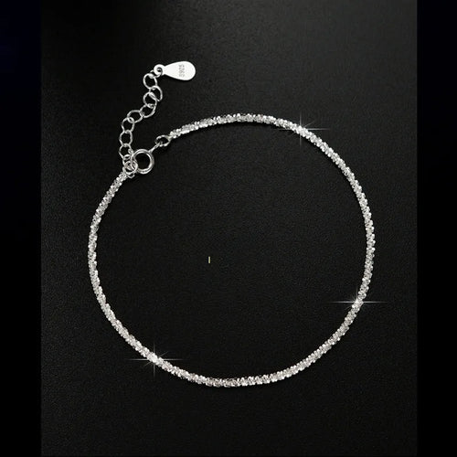Simple Style Flowers Bracelet for Women in 925 Sterling Silver Featuring Elegant Chain Design