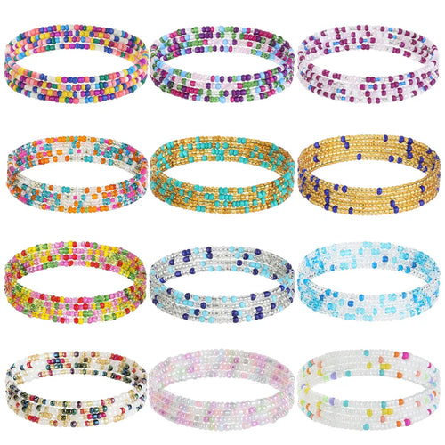 bohemian colorful seed bead beaded women's waist chain