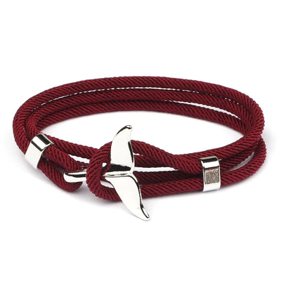 simple style fish tail polypropylene rope nylon polyester plating unisex bracelets