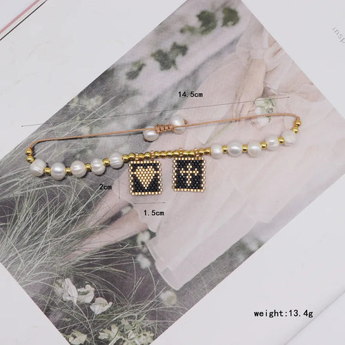 original design heart shape freshwater pearl bracelets