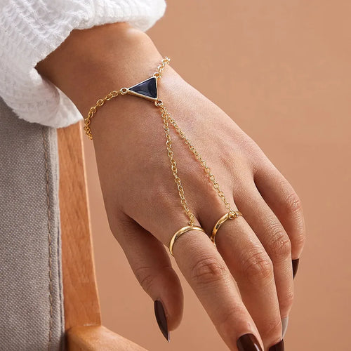 Handmade Golden Plated Iron Skull Bracelet for Women with Rhinestones and Regular Chain