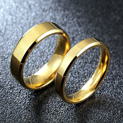 Stainless Steel 18K Gold Plated Simple Style Plating U Shape Rings