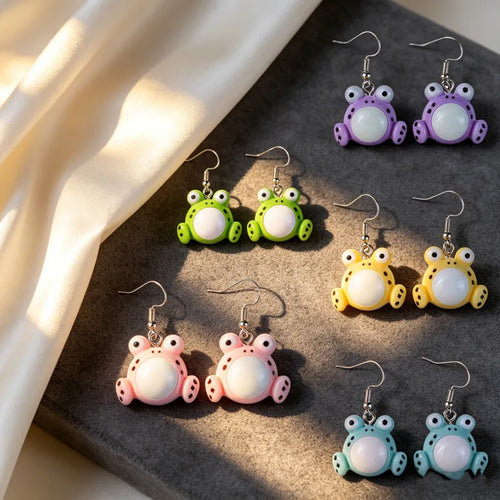 Cute Three-dimensional Rabbit Earrings for Women with Electroplated Finish and Iron Ear Pins