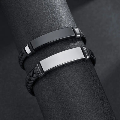 Streetwear Solid Color 201 Stainless Steel Plating Black Plated Men'S Bangle
