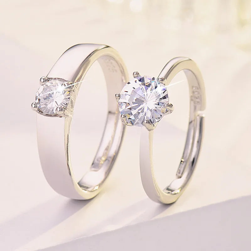 elegant romantic shiny geometric brass inlay artificial gemstones open ring