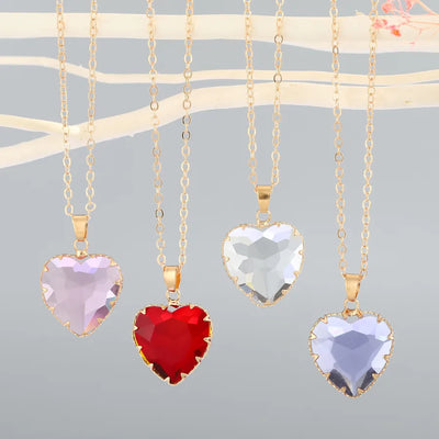 fashion round artificial crystal pendant necklace
