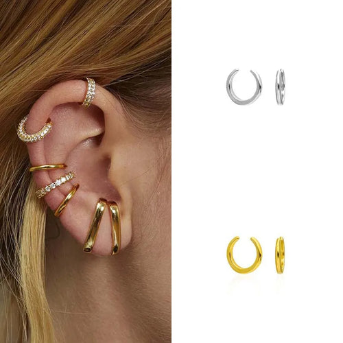 wholesale jewelry fashion geometric copper no inlaid earrings