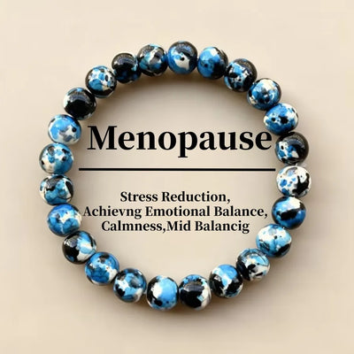 Round Natural Stone Bracelets Featuring Beading Craftsmanship with Twisted Rope Chain Material for Couples