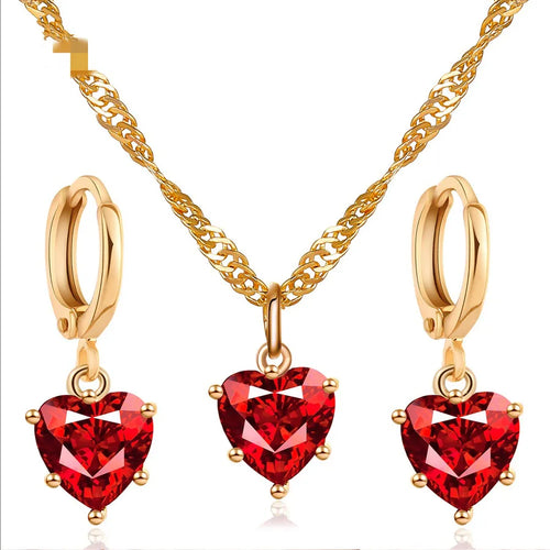simple style heart glass copper artificial gemstones