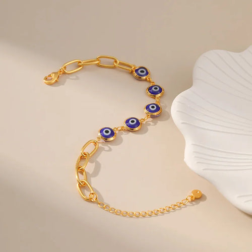 retro eye copper gold plated bracelets 1 piece