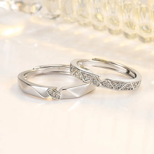 fashion geometric copper plating zircon open ring