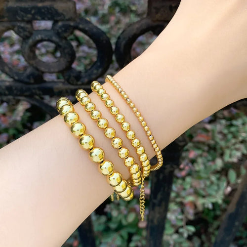 fashion round copper 18k gold plated bracelets in bulk
