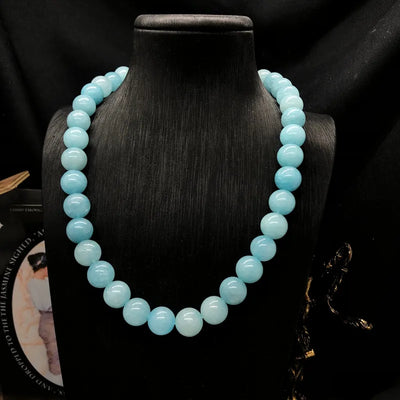 Vintage Style Simple Style Round Copper Beaded Chain Necklace In Bulk